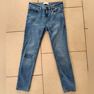 Abercrombie Kids Distressed Blue Skinny Jeans